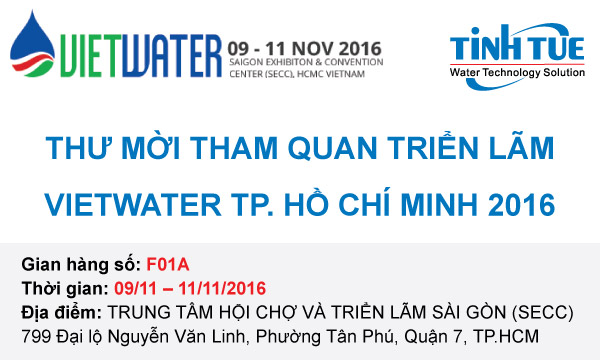 Thư Mời Tham Quan Triển Lãm VIETWATER TP. Hồ Chí Minh 2016